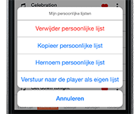 Persoonlijke lijst verwijderen